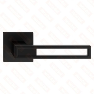 Klamka drzwiowa TORA/TOMMY kwadratowy szyld K - szyld FIT 6mm, czarny 