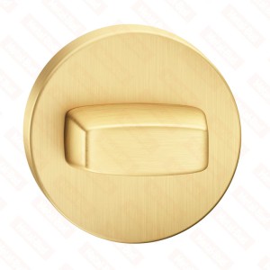 Szyld dolny okrągły łazienkowy WC, mosiądz matowy PVD 