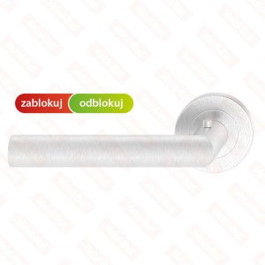 Klamka drzwiowa NOVA SMART okrągły szyld, stal nierdzewna LEWA