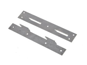 Zaczep łóżka metalowy 2 hakowy krótki 140mm 