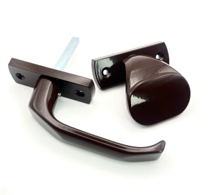 Pochwyt-klamka GM DIANA dzielony szyld, brąz