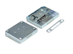 Zamek meblowy nakładany 20mm  M-G F-442 bez klucza OCYNK