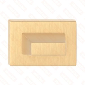 Szyld dolny prostokątny SLIM do WC, mosiądz