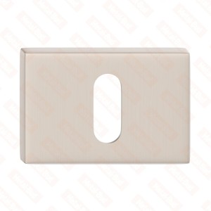 Szyld dolny prostokątny SLIM na klucz BB, nikiel szczotkowany