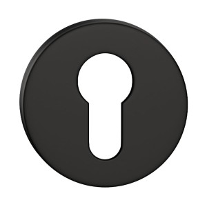 Szyld okrągły R SL SLIM na wkład, czarny mat - CORONA PREMIUM