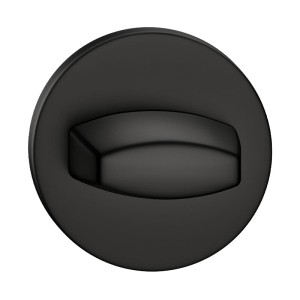 Szyld okrągły R SL SLIM do łazienki WC, czarny mat - CORONA PREMIUM