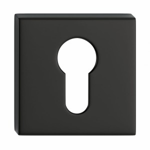 Szyld kwadratowy Q na wkład, czarny mat - CORONA PREMIUM