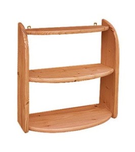 Półka drewniana wypukła duża  45x44x18cm