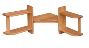 Półka drewniana rogowa RTV (80x80)x40x40cm