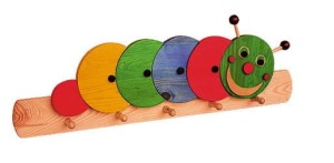 Wieszak ścienny drewniany dziecięcy 