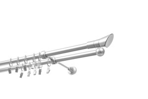 Karnisz metalowy podwójny COSMO chrom mat  fi 19mm