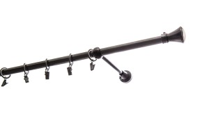 Karnisz metalowy pojedynczy MONACO czarny fi 19mm