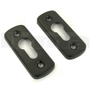 Szyld drzwiowy pod wkład 34mm czarny kpl 2 szt