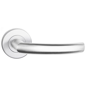 Klamka drzwiowa PROXIMA okrągły szyld, stal nierdzewna