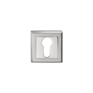 Szyld dolny kwadratowy z kwadratem na WKŁADKE, nikiel satyna