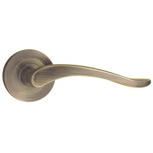 Klamka drzwiowa NICOLE okrągły szyld, patyna