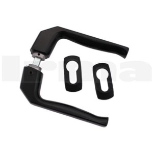 Klamka do zamka GAP, klamka kasetki +szyld CZARNY