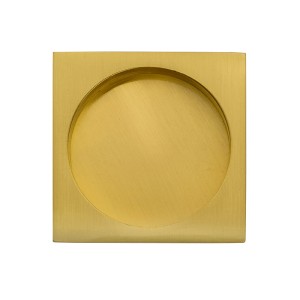Uchwyt wpuszczany do drzwi przesuwnych KWADRATOWY NAPARSTEK mosiądz