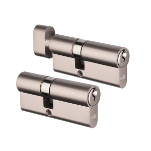 Zestaw Wkładek do drzwi N3555+G3555, 6 kluczy, nikiel, System 1klucz