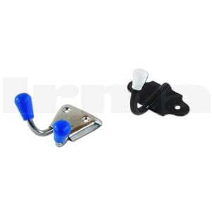 Wieszak ścienny podwójny zgrzewany OCYNK, CIEMNY BRĄZ