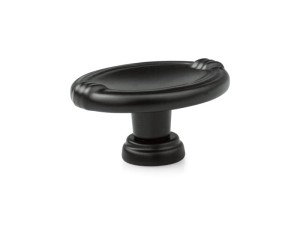Gałka meblowa owalna zdobiona Czarna GM-220 P2