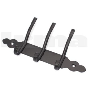 Wieszak ścienny 3-hakowy LUX XL CZARNY