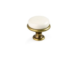 Gałka meblowa porcelanowa z białym elementem GM-390 G4/M0