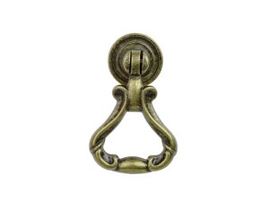 Kołatka meblowa, uchwyt wiszący do mebli KM-070 G4 Stare Złoto