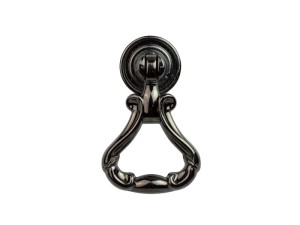 Kołatka meblowa, uchwyt wiszący do mebli KM-070 G1 Czarny Nikiel połysk Chrom 