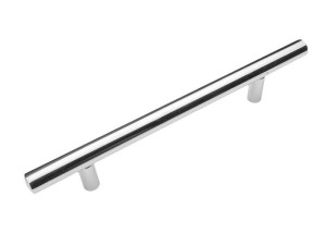 Uchwyt meblowy relingowy rurka klasyczna  C-2100-400, L-320, nikiel szczotkowany G8 