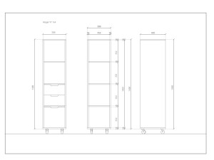 Regał modułowy TORO 1x4