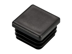 Stopka wewnętrzna, kwadratowa 25x25mm czarna