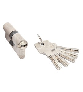 Wkładka do drzwi Gerda 30/30 H PLUS, 5 kluczy, nikiel