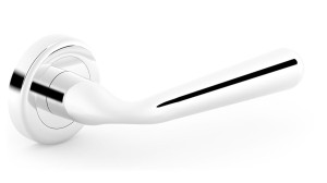 Klamka drzwiowa LAURA R okrągły szyld, chrom