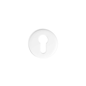 Szyld dolny okrągły  R SLIM na wkład, kolor Chrom BłyszczącY