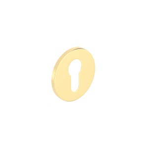 Szyld dolny okrągły R SLIM na wkład, kolor Mosiądz Błyszczący 