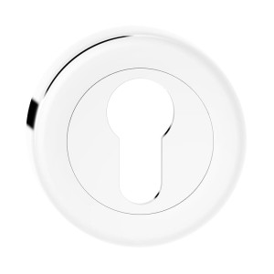 Szyld dolny okrągły R CLASSIC na wkład, kolor chrom błyszczący 