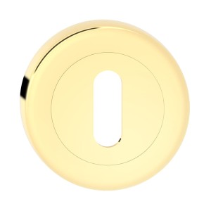 Szyld dolny okrągły R CLASSIC na klucz, kolor mosiądz błyszczący