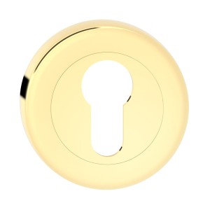 Szyld dolny okrągły R CLASSIC na wkładkę, kolor mosiądz błyszczący 