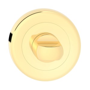 Szyld dolny okrągły R CLASSIC na WC, kolor mosiądz błyszczący