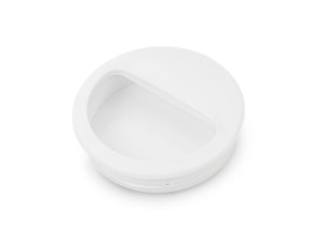 Uchwyt wpuszczany do drzwi przesuwnych MUSZELKA plastik A-618 T1 biały