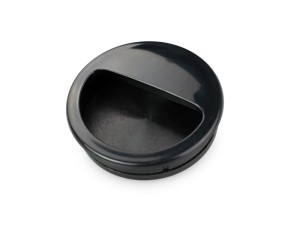 Uchwyt wpuszczany do drzwi przesuwnych MUSZELKA plastik A-618 T2 czarna