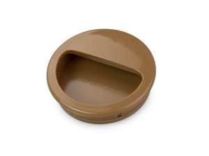 Uchwyt wpuszczany do drzwi przesuwnych MUSZELKA plastik A-618 T14 orzech