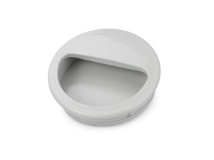 Uchwyt wpuszczany do drzwi przesuwnych MUSZELKA plastik A-618 T13 popiel jasny